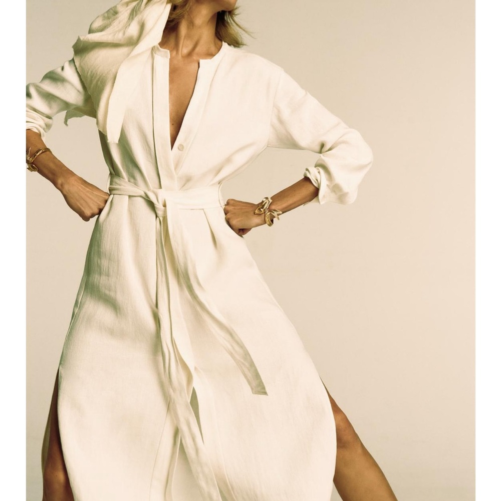 NWT Zara limited edition Elegant Cream dress